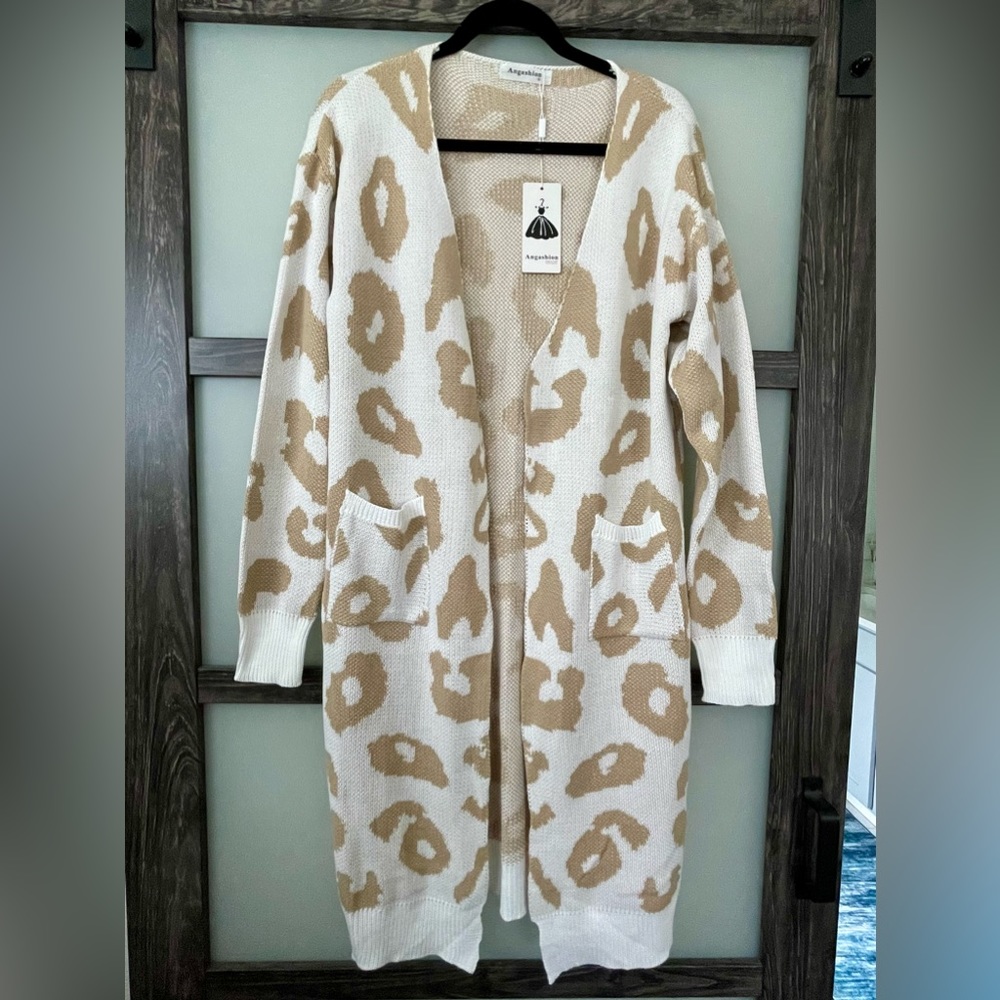 New Small Angashion knit sweater duster